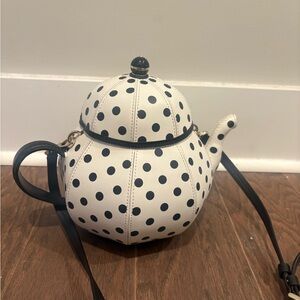Polka Dot Teapot-Shaped Crossbody Bag